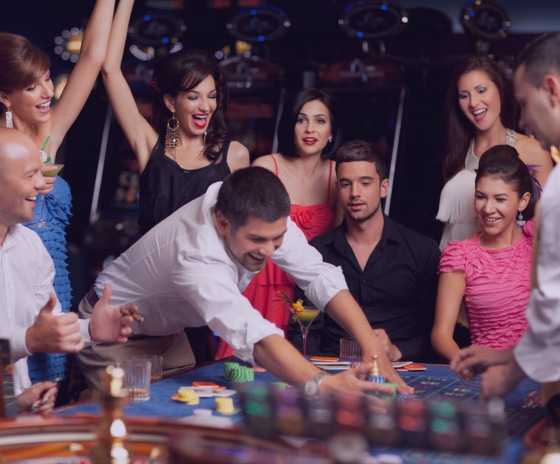 casino traffic counters at gambling table